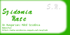 szidonia mate business card