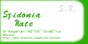 szidonia mate business card